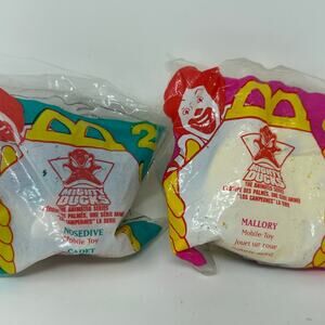 MIGHTY DUCKS -  McDonald's Happy Meal Toy - Nosedive & Mallory Lot NEW #2 #3